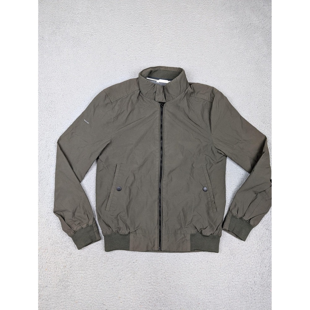 Superdry Jacket Mens Large Green Merchant Line Bomber Full‎ Zip Lined M50002ZQ
